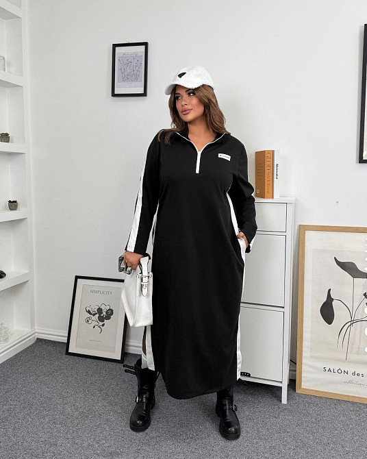 Женское стильное платье батал в стиле спорт шик итальянский трикотаж 56/58 Одесса - изображение 5