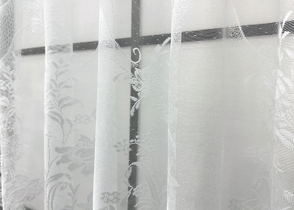 Короткая тюль, жаккард цвет белый 1612т Киев - изображение 4