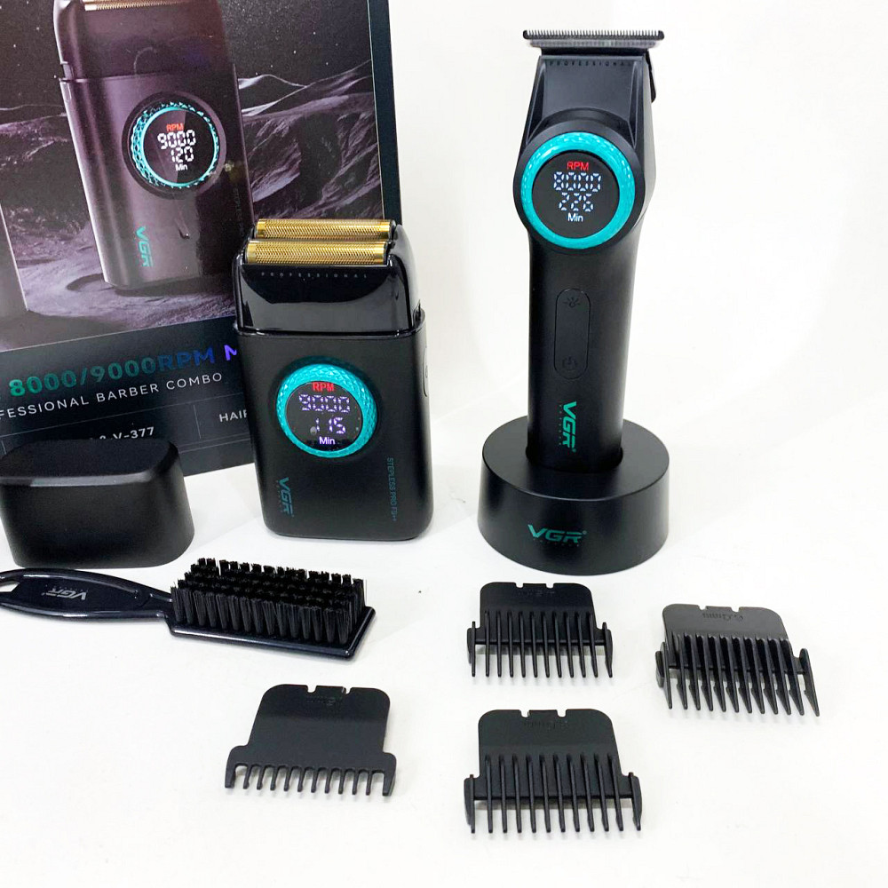 Машинка для стрижки волос и бритья VGR 2 в 1 V-977 V-377, Машинка для стрижки с мощным аккумулятором LZ-57 Львов - изображение 6