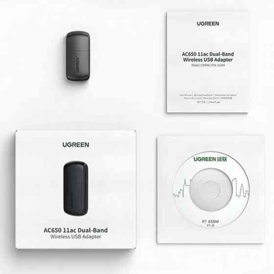 Адаптер WiFi UGREEN AC650 11ac Dual-Band USB 2.0 (CM448) (20204) Київ