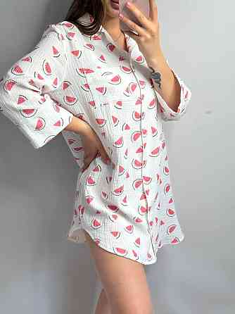 Женская муслиновая ночная сорочка Арбуз XS-S Харьков