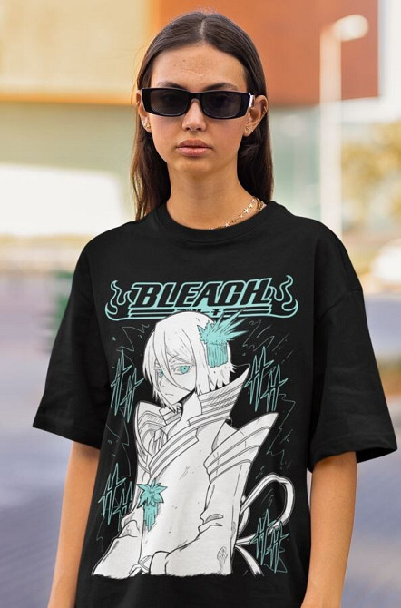 Футболка аниме Блич оверсайз (S/M/L) Черний AnimeJ1116 Днепр - изображение 4