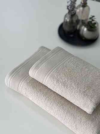 Комплект махровых полотенец IDEAL TEXTILE Легкий бриз 50х90 + 70х140 см 450 г/м2 100% хлопок Бежевий Черновцы