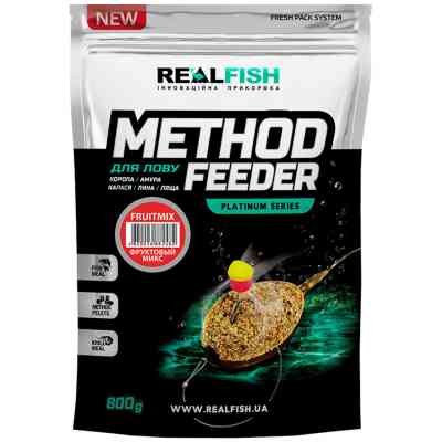 Прикормка Real Fish Method Feeder Фруктовий мікс 0.8kg (809.00.15) Винница