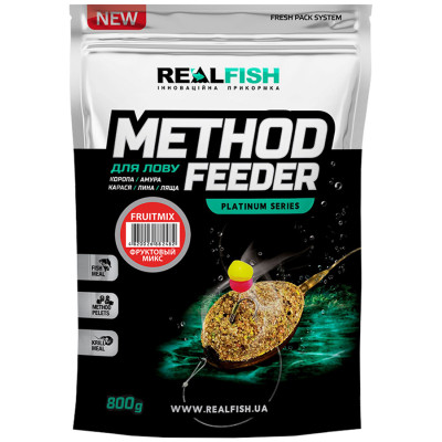 Прикормка Real Fish Method Feeder Фруктовий мікс 0.8kg (809.00.15) Винница - изображение 1