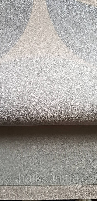 Шпалери вінілові на флізеліні Sintra Atmosphere метрові геометрія кола сірий беж рожевий срібло 512418 Київ - фото 3