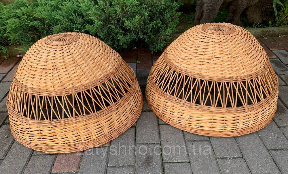 Плетена люстра з натурального матеріалу Київ - фото 3