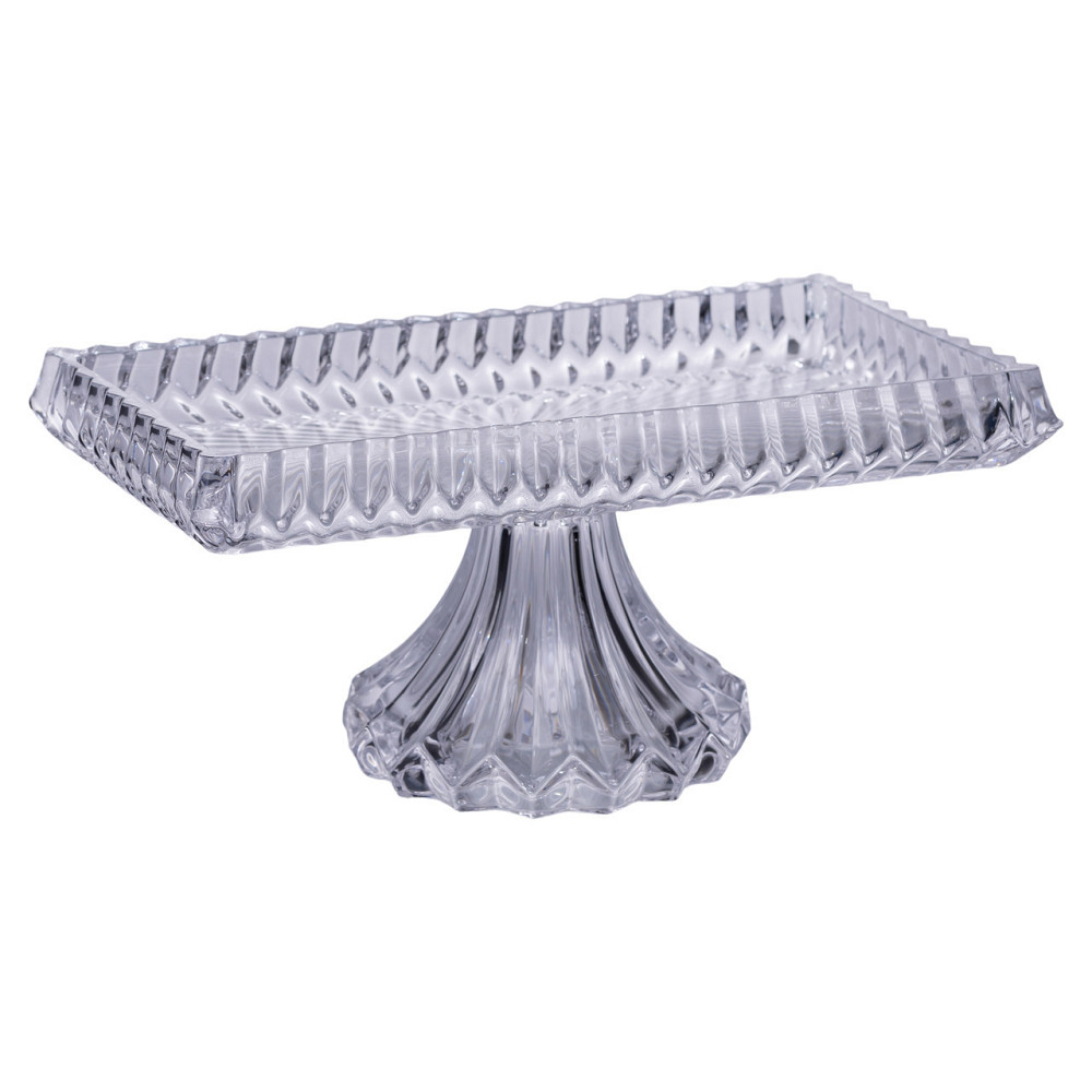 Тортовница на ножке стеклянная 28,5×15 см Киев - изображение 3