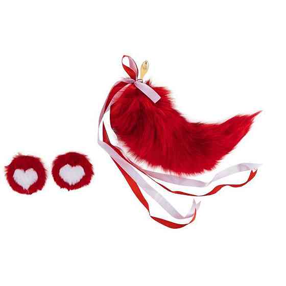 Анальна пробка з хвостом лисиці LOCKINK SEVANDA Red Vixen Set with Pear-shape Plug Sex Aura Київ