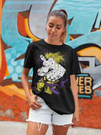 Футболка аниме Джоджо Бизарре Адвентуре Джотаро оверсайз (S/M/L) Черний AnimeJ0651 Днепр