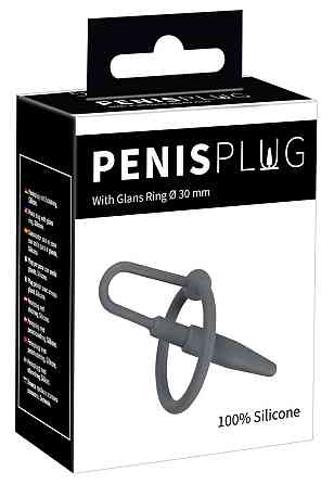 Ерекційне кільце - Penis Plug With Glans Ring Sex Aura Київ