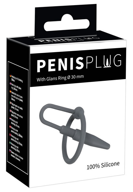 Ерекційне кільце - Penis Plug With Glans Ring Sex Aura Київ - фото 1