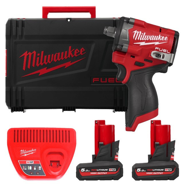 Гайковерт високомоментний MILWAUKEE 1/2" (746 Нм) M12 FCIWF12G3-502X (+2 акумулятори, зарядний пристрій, HD Одеса - фото 1