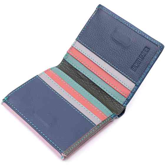 Симпатичний жіночий гаманець з оригінальною монетницею з натуральної шкіри ST Leather 19512 Різнокольоровий Київ