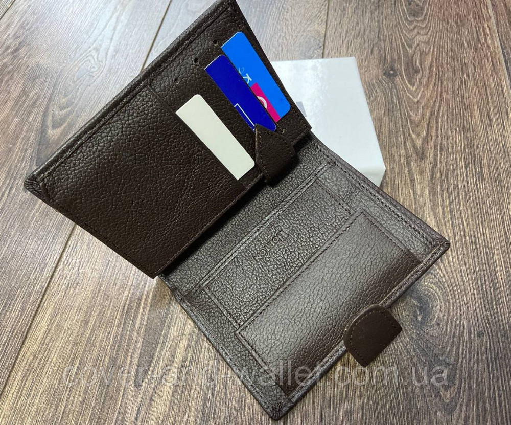 Чоловічий шкіряний гаманець для купюр і документів Horton Київ - фото 2