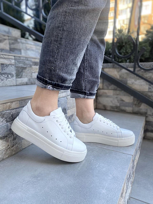 SLATURI Кеди жіночі SLATURI 151 білі (весна-осінь, шкіра натуральна) (4306) Коломыя - изображение 2