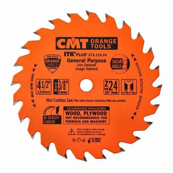 Пильний диск по дереву CMT 115x9.5x24z K1.5/1.0 (272.115.24) Одеса