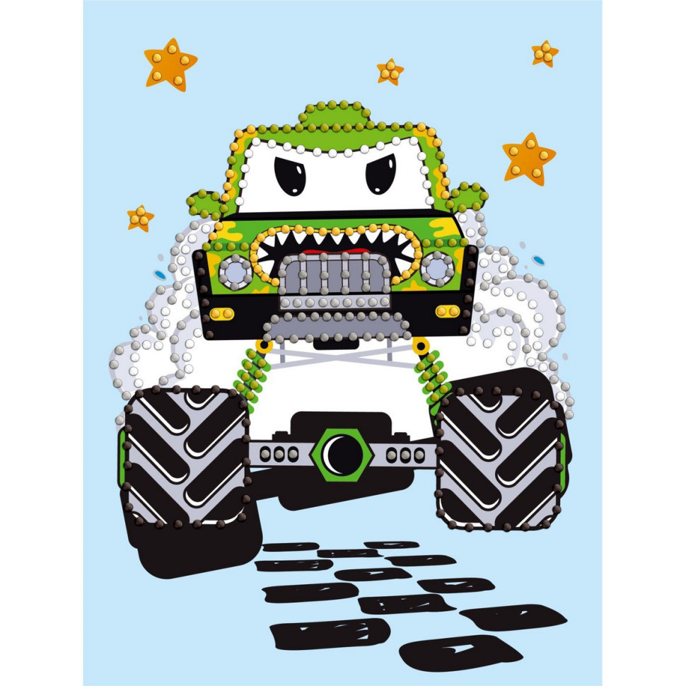 Алмазна мозаїка з частковою викладкою "Машинка зелена" ©art_selena_ua AMV1227, 15x20см Вінниця - фото 1