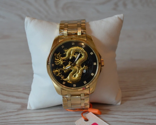 Чоловічий наручний годинник Skmei 9193 Дракон Чорний циферблат Київ - фото 9