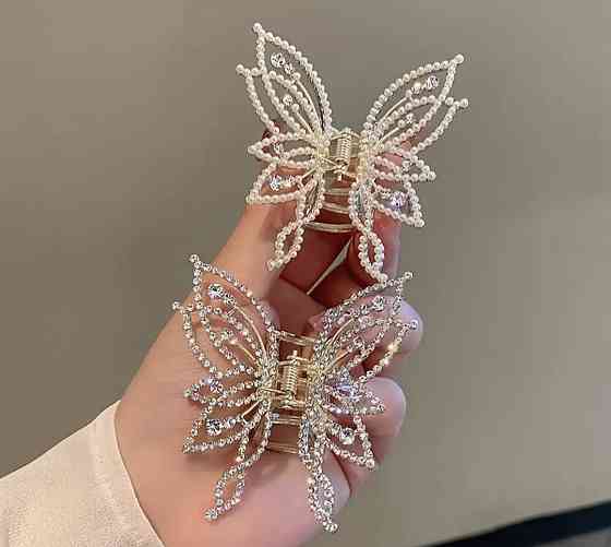 Комплект заколок-крабиків метеликів 2 шт Сміла