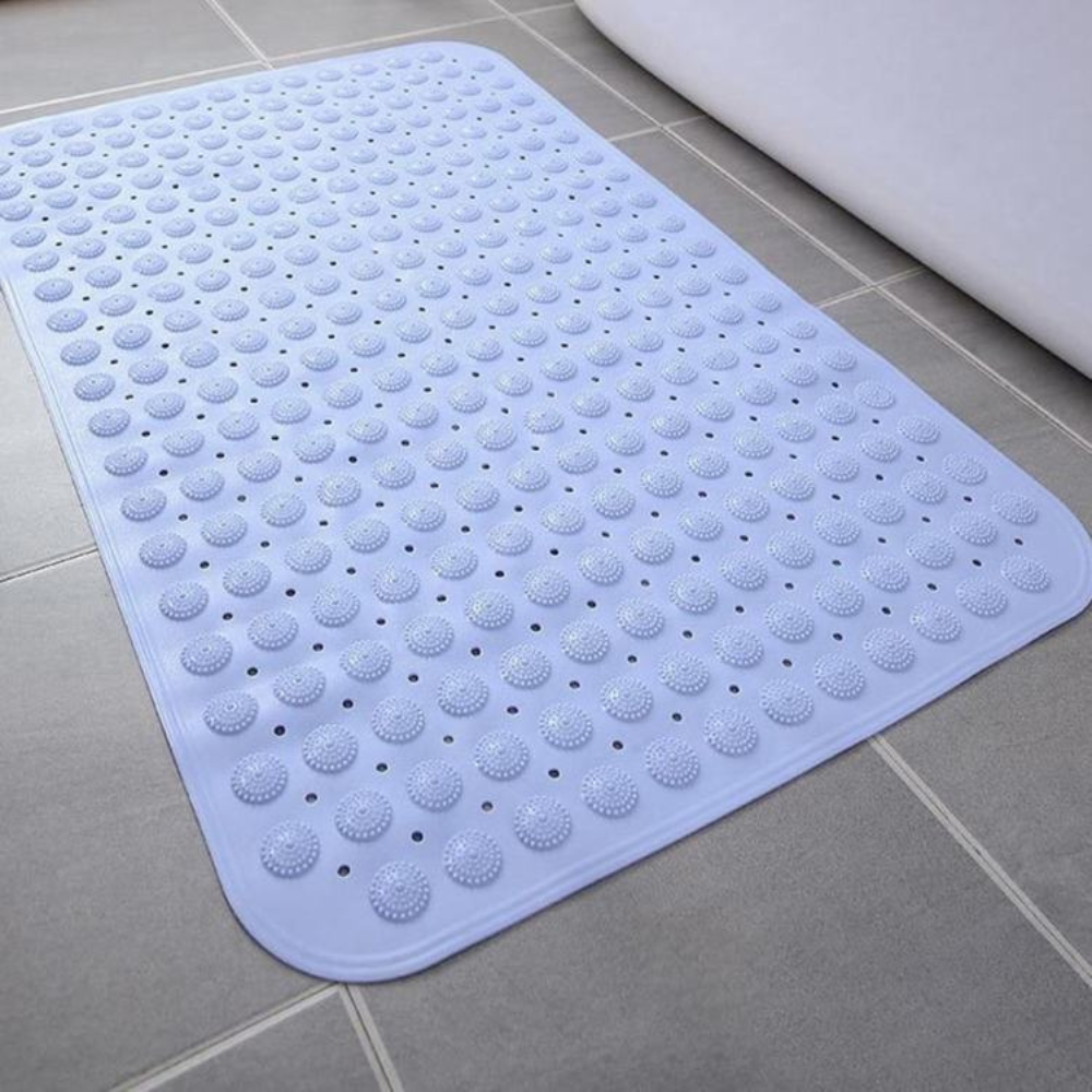 Килимок для душу і ванної кімнати силіконовий, масажний антиковзаючий у ванну прямокутний 40х80 см, блакитний Кам'янець-Подільський - фото 1