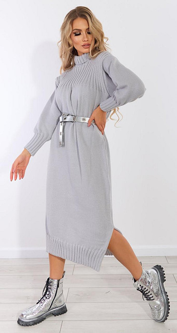 Довга в'язана сукня (48-52) Київ - фото 1