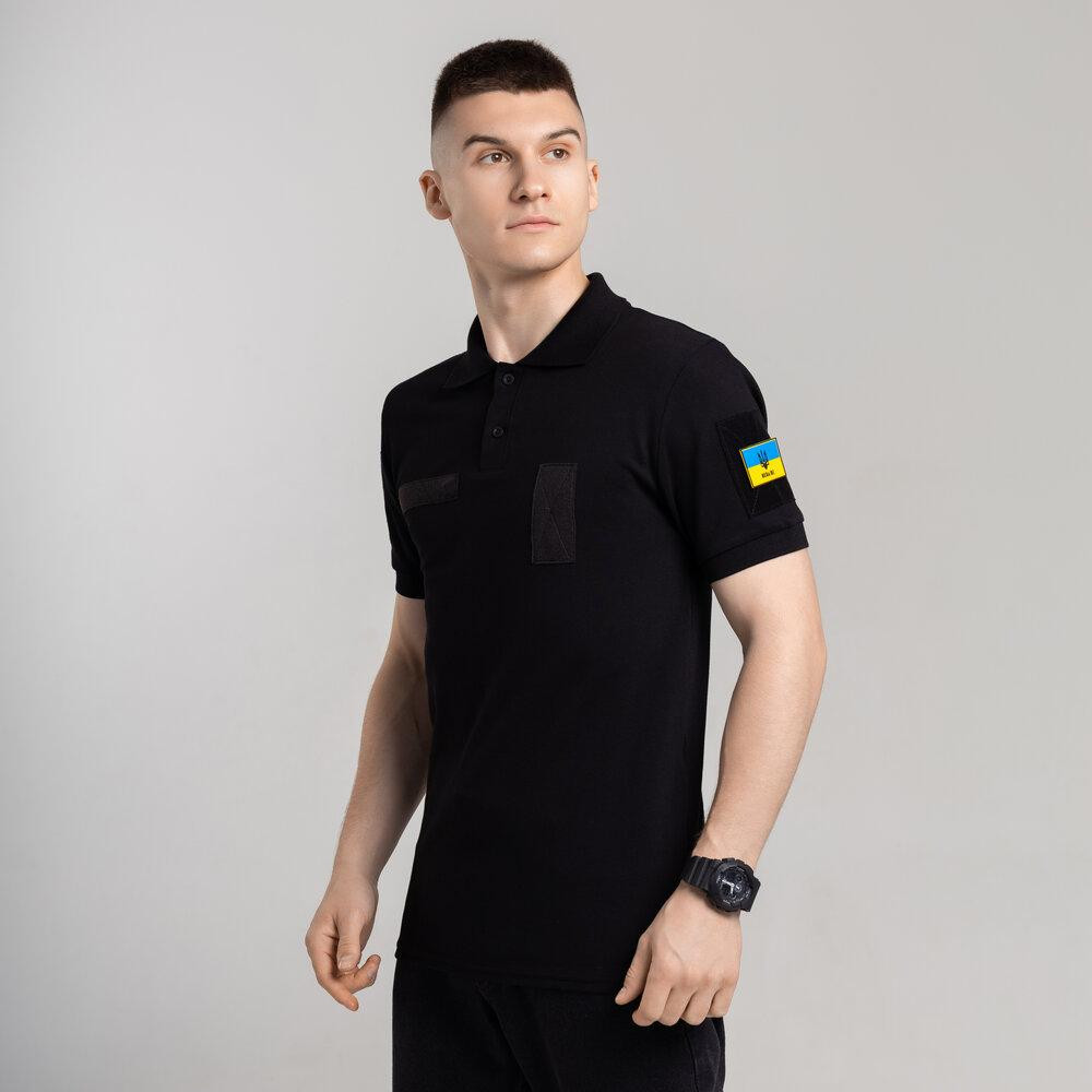 Легкое тактическое летнее мужское черное поло Pobedov Royal BATAL Военное Киев - изображение 1