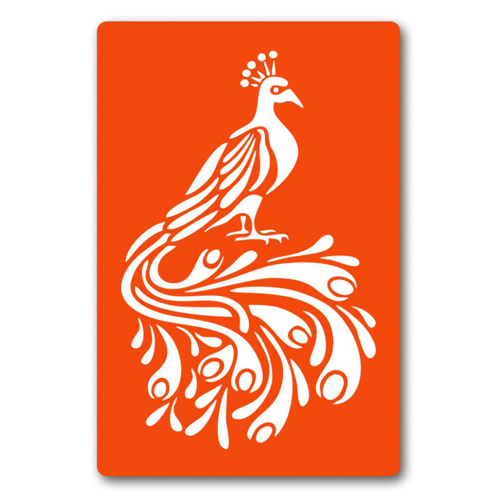 Трафарет для био-тату Павлин dx037-24*34см, размер 24х34 см Винница - изображение 1