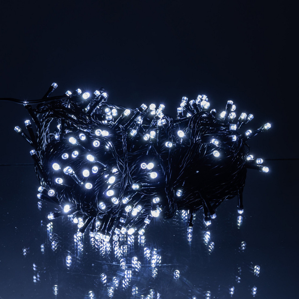 Уличная гирлянда 30м, 300 LED, черный провод, белый свет Киев - изображение 3