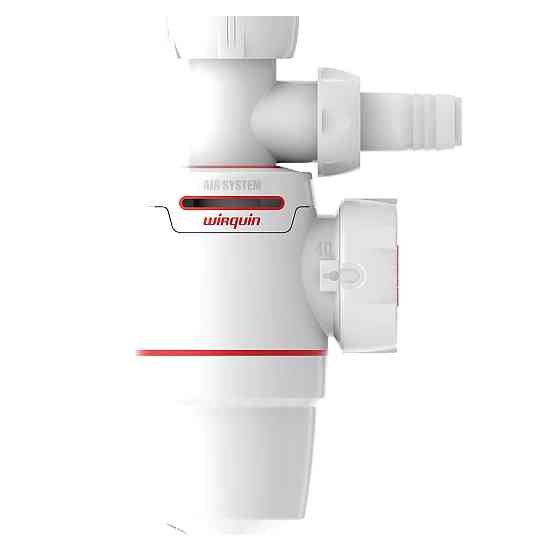 Сифон для кухонної мийки Neo Air 11⁄2" × Ø 40 мм з підведенням WIRQUIN (9542321) Київ