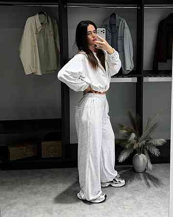 Жіночий стильний повсякденний велюровий костюм Меланж Одеса