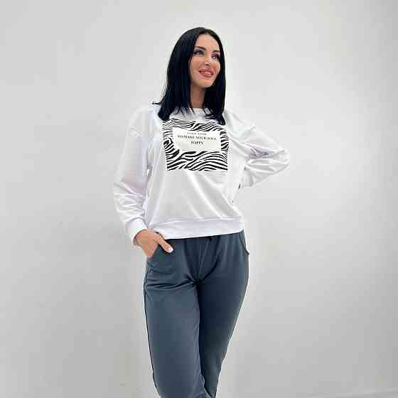 Трикотажный спортивный костюм с принтом Condor батал Киев