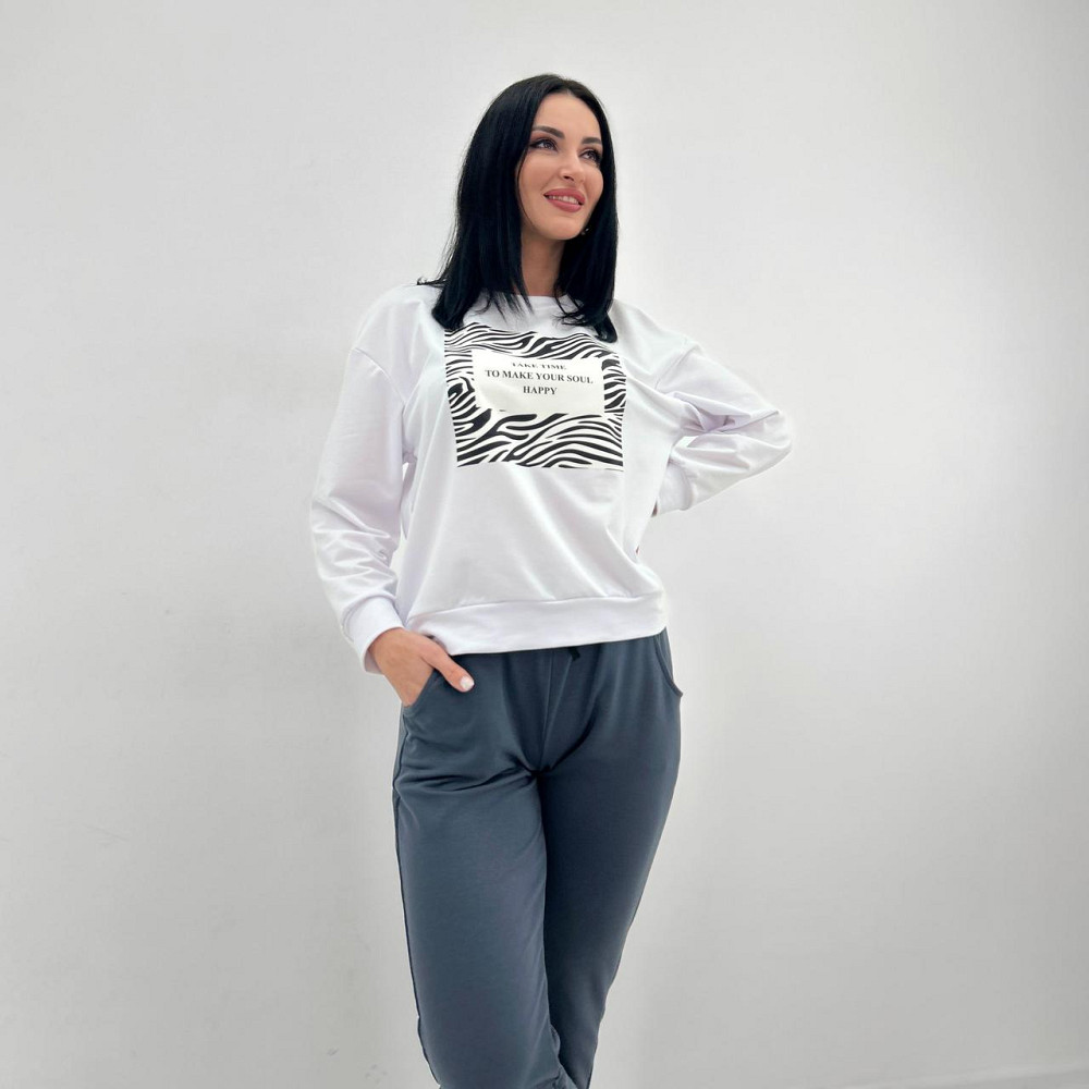 Трикотажний спортивний костюм з принтом "Condor" оптом | Батал | Розпродаж моделі Київ - фото 2