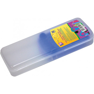 Пенал Cool For School Пластиковый с застежкой Прозрачный с синим держателем 8011 (CF85578) Винница - изображение 1