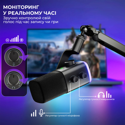 Мікрофон Fifine AM9 USB Black (AM9) Вінниця - фото 5
