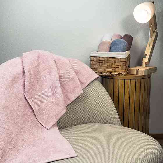 Полотенце для рук и лица махровое с Бордюром GM Textile 40х70см 400г/м2 (Розовый) Сумы