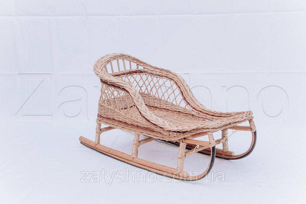 Санки плетеные из лозы | санки из лозы | детские санки из лозы санки плетеные детские со спинкой Киев - изображение 4