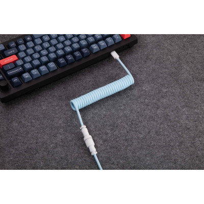 Дата кабель USB-C + USB A to USB-C 1.36m Coiled Aviator blue Keychron (CAB19_KEYCHRON) Вінниця - фото 5