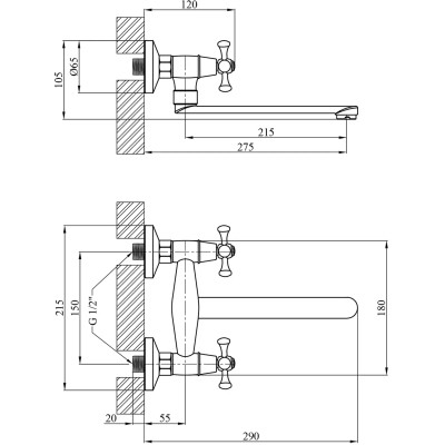 Змішувач Kroner Rhein-C040 (CV014916) Вінниця - фото 7