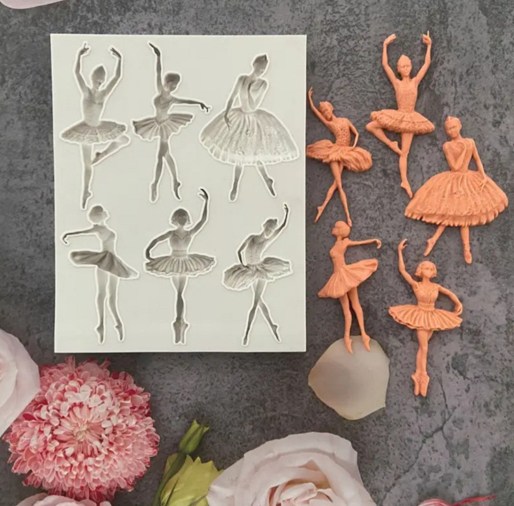 Силиконовый молд Балерина 145 на 180 мм серый Киев - изображение 1