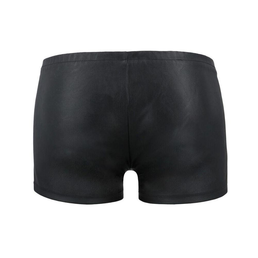 Мужские кожаные боксеры с молниями Passion 049 SHORT MATT L/XL Black Sex Aura Киев - изображение 6