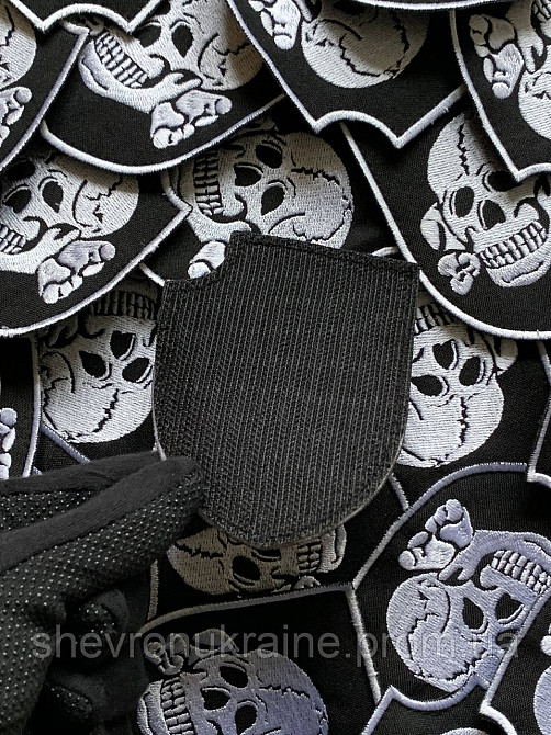 Шеврон Адамова голова (Форма щит. На липучке) Размер 9.5x7.5см Киев - изображение 7