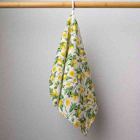 Махровое кухонное полотенце Лимоны 40х60 см 300г/м2 GM Textile (Салатный) Сумы
