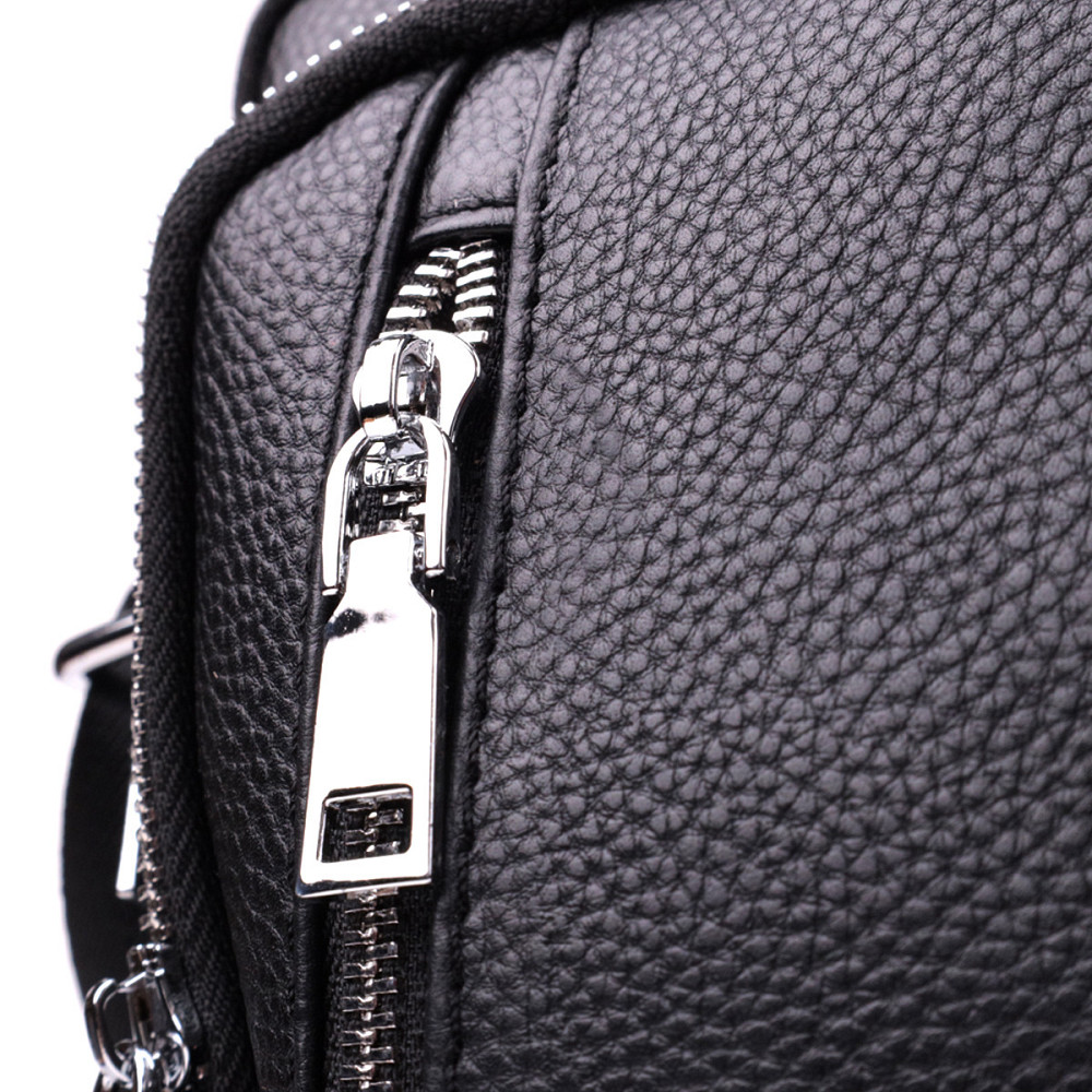 Практичная вертикальная сумка для мужчин из натуральной кожи Vintage sale_15114 Черный Киев - изображение 6