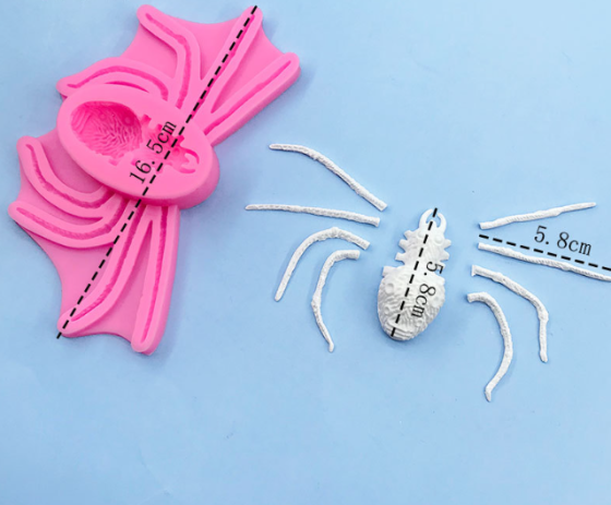 Молд силиконовый Паук 85 на 165 мм розовый Киев