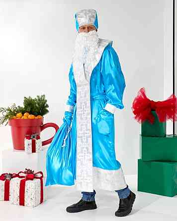 Костюм святого Миколая блакитний + срібло Одеса
