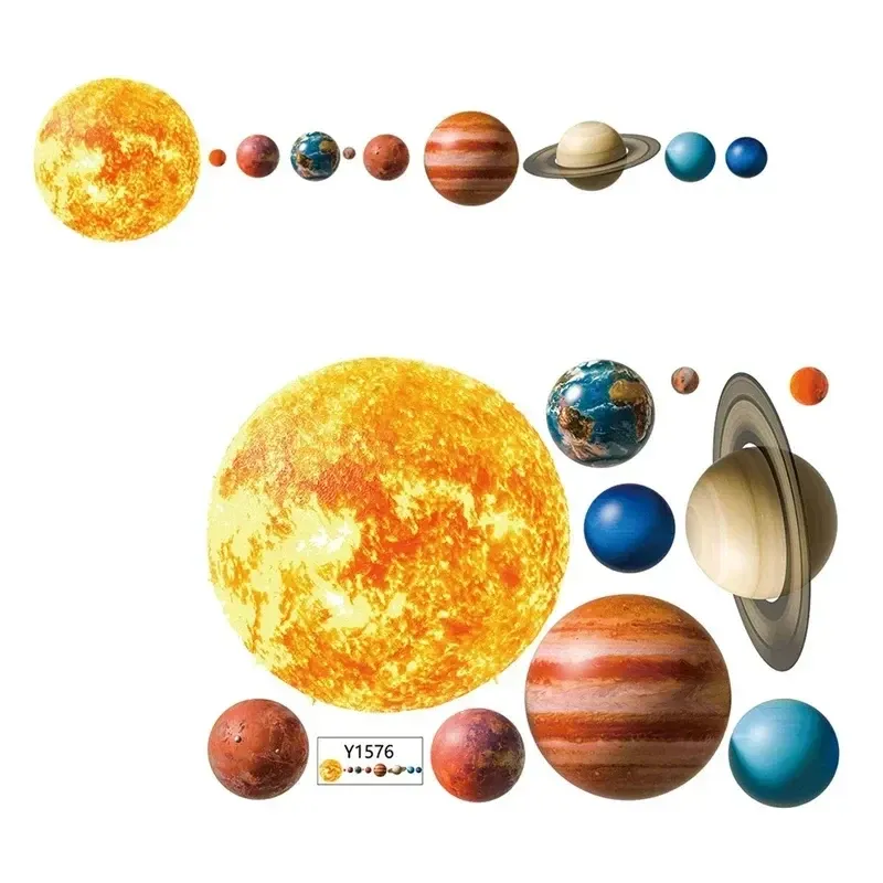 Наклейка космос Планеты на стену 50 на 70 см разноцветный Киев - изображение 7