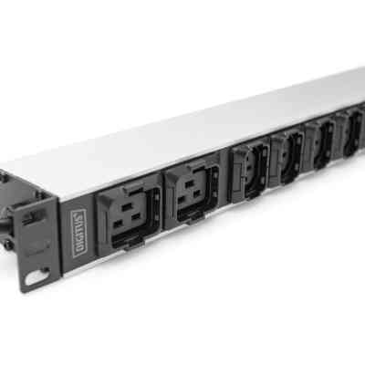Силовой блок 19" 1U w/PDU 8xC13, 2xC19, 16A, 250V, вилка C20 Digitus (DN-95427) Винница