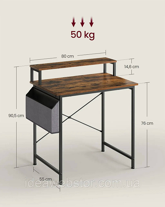 Комп'ютерний стіл NanoDesk сучасний робочий стіл для комп'ютера ноутбука вдома та офісу Київ - фото 4