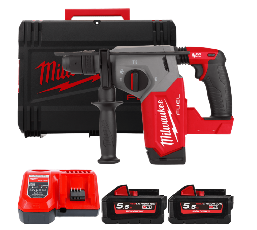 Перфоратор аккумуляторный бесщеточный SDS-PLUS MILWAUKEE M18 FHX-552X (2,5Дж) (ЗУ+2Х5,5Ач+HDкейс) Одесса - изображение 1
